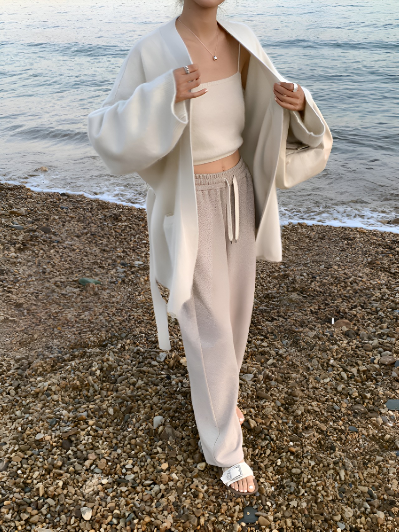 Velvet french lazy lace-up coat【H00042】