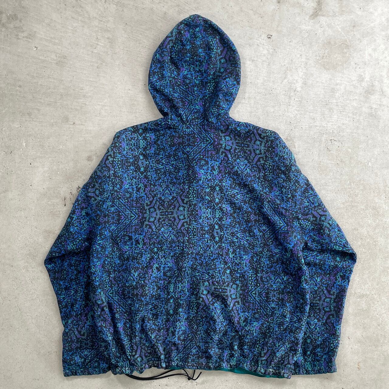 90年代 NIKE ナイキ リバーシブル 総柄 プルオーバーナイロン