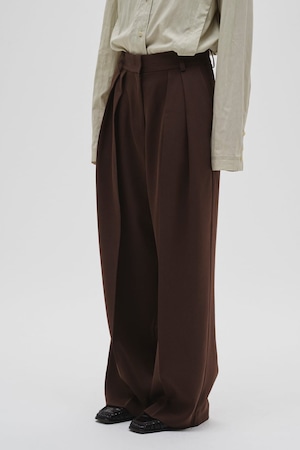 TODAYFUL   Tuck Wide Trousers タックワイドトラウザー　Choco