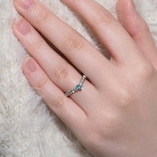 パライバトルマリン リング 0.086ct D0.27ct pt900