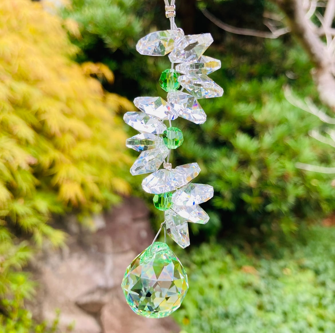 ボール型 ショート ミニドラゴンサンキャッチャー（20mm グリーン