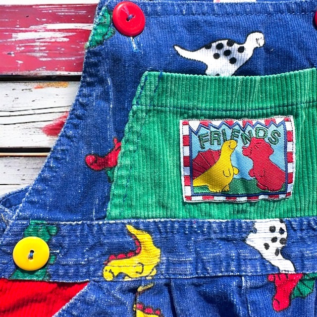 ※再販です【KIDS】vintage dinosaur overall size:24month