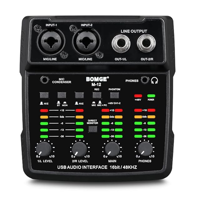 XTUGA KPミキサー、16ビットDSP効果USBオーディオインタフェース効果+