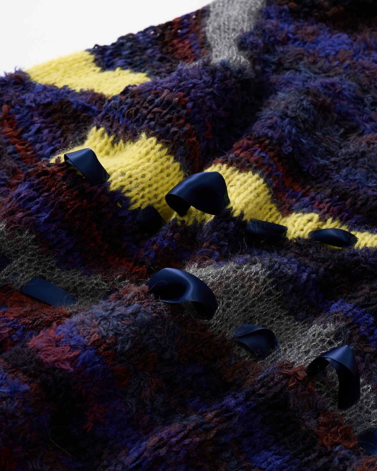 Gradient Mix Hand Intarsia Pullover Knit