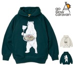 goslowcaravan お好み焼き熊 スウェットパーカー（グリーン）