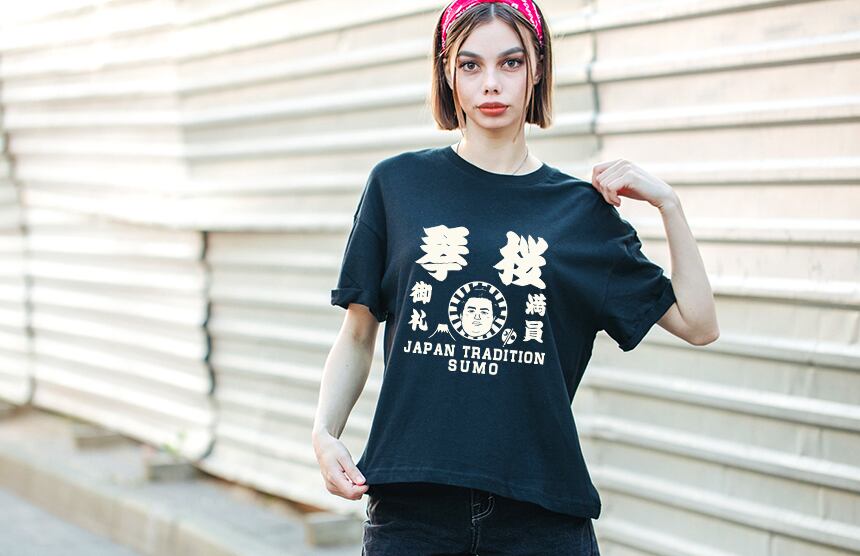 豊昇龍】 半袖Tシャツ 大相撲 力士イラスト 黒/白/ネイビー 日本相撲