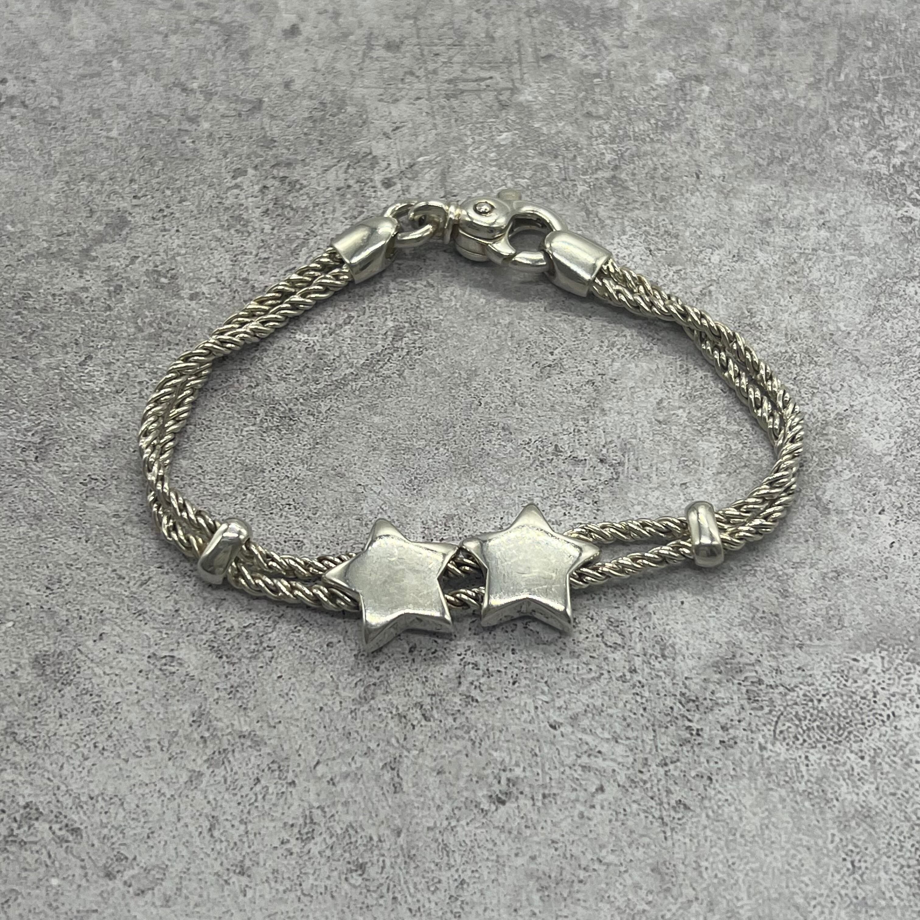 【希少】ティファニー TIFFANY ダブルロープ ダブルスター ブレスレット