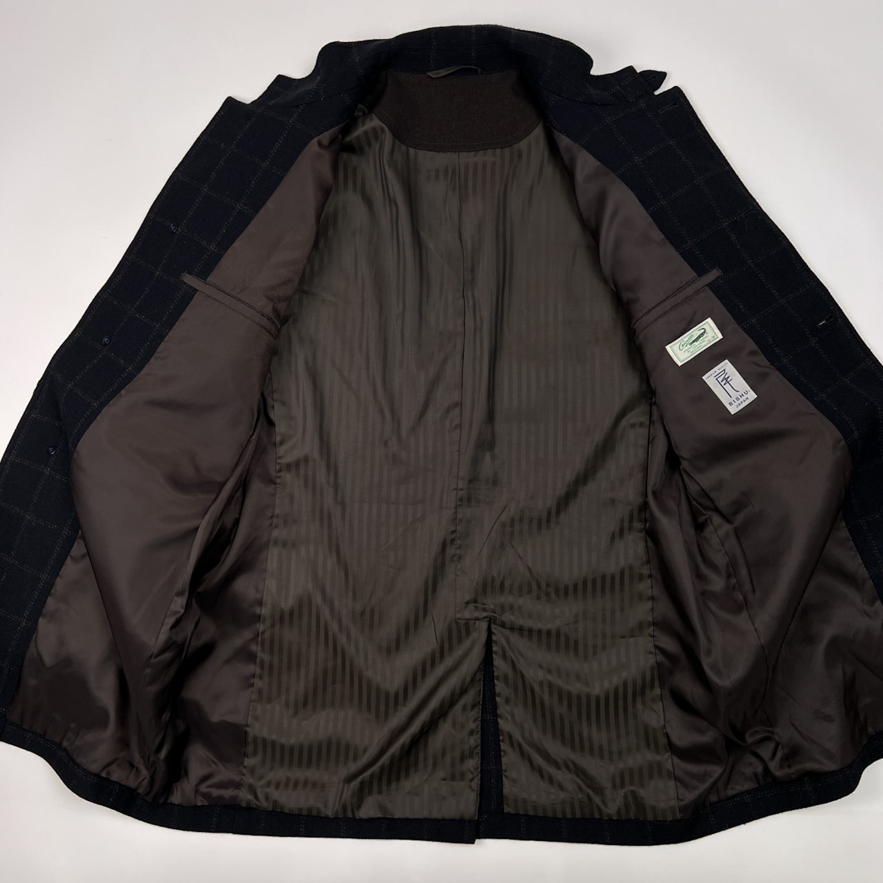 美品 Crocodile クロコダイル 尾州生地 BISHU ビシュウ ウール コート ジャケット サイズ L /メンズ