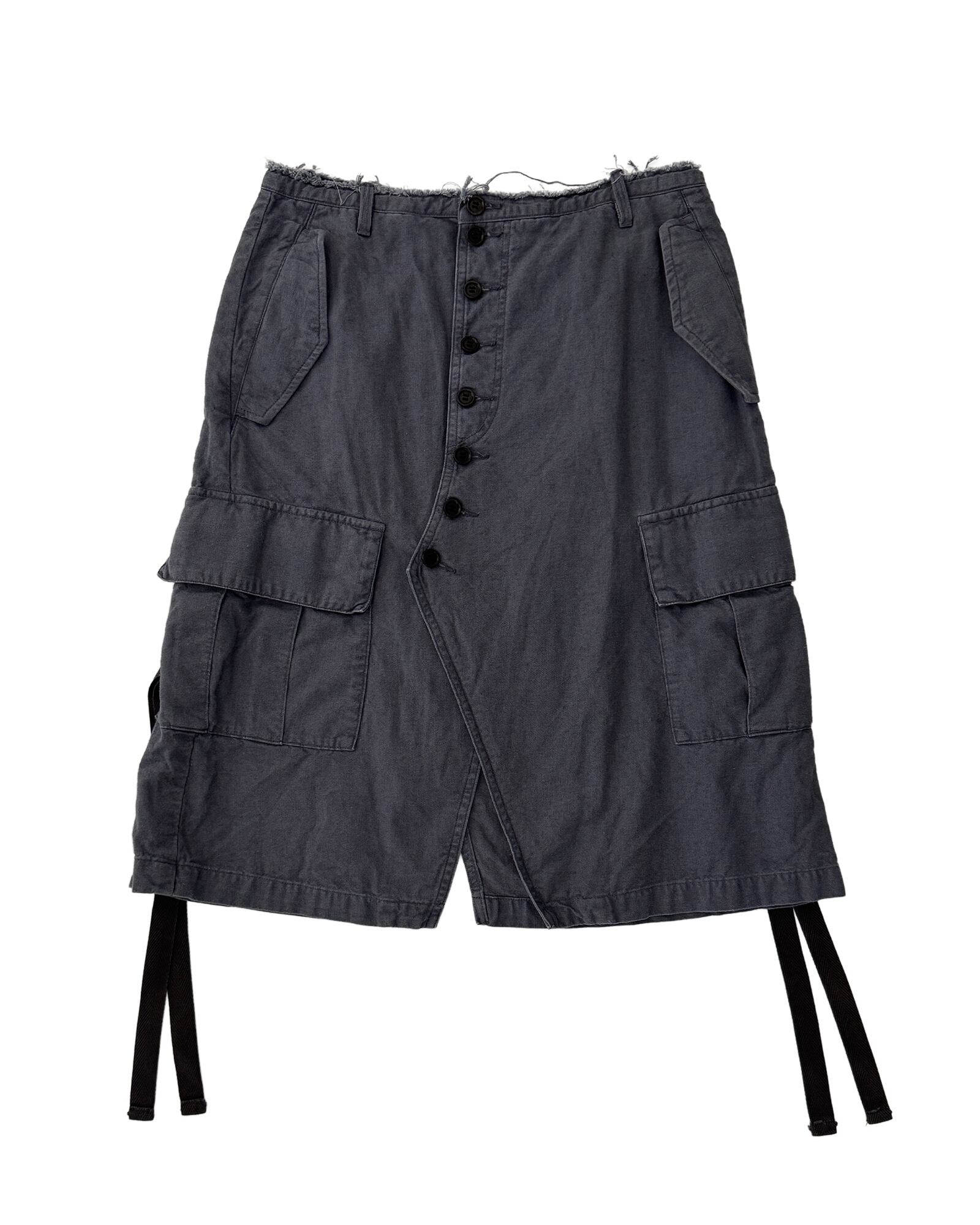 【 BELPER 】27SS PRE ODER “UTILITY LINEN CARGO SKIRT"(デポジット30%表記)