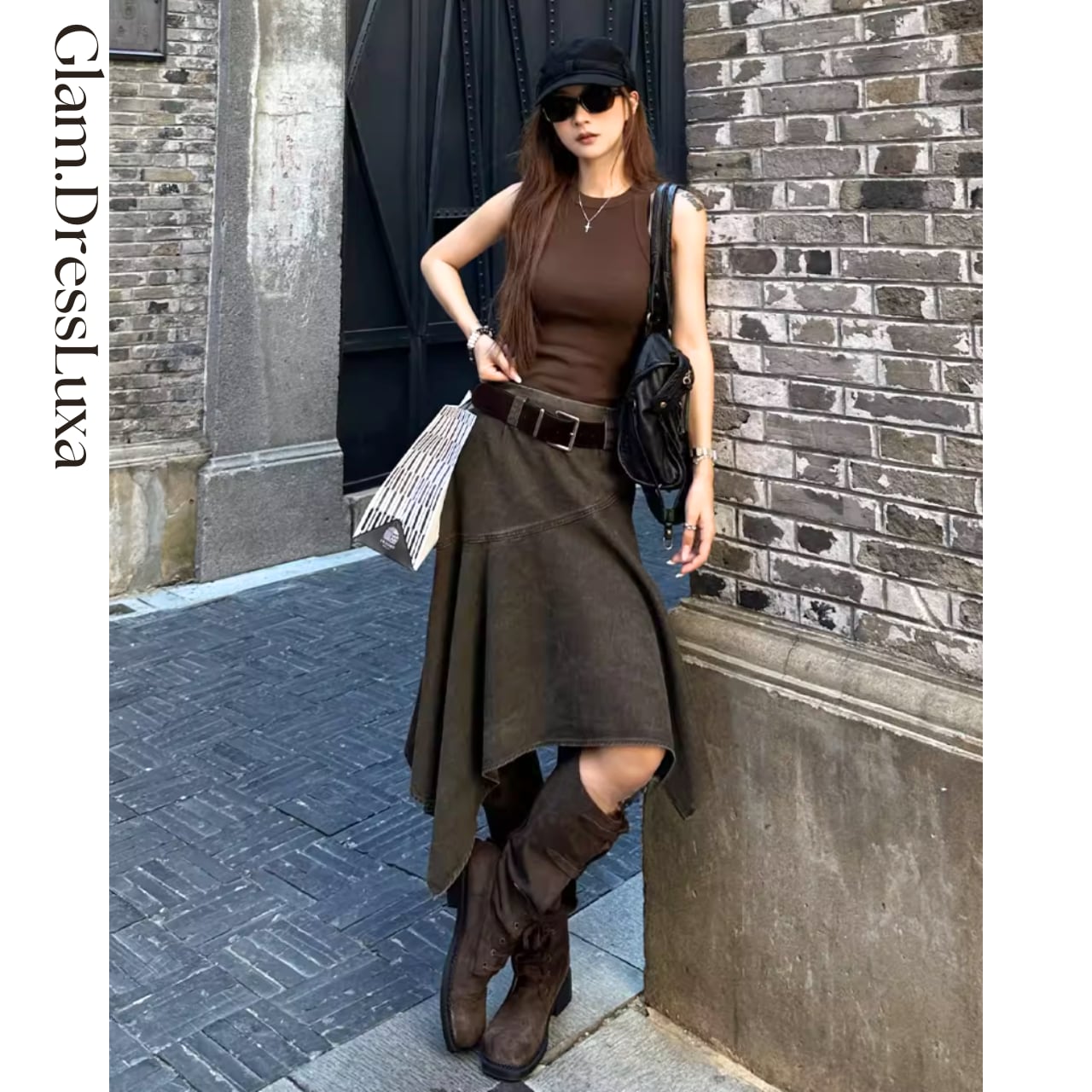 Asymmetry Edge アシメフレア Skirt_S17