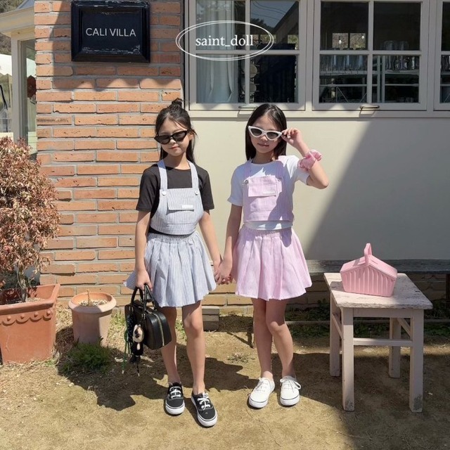 残りわずか◆95-105 ミニサスペンダー+スコートセット-saint doll