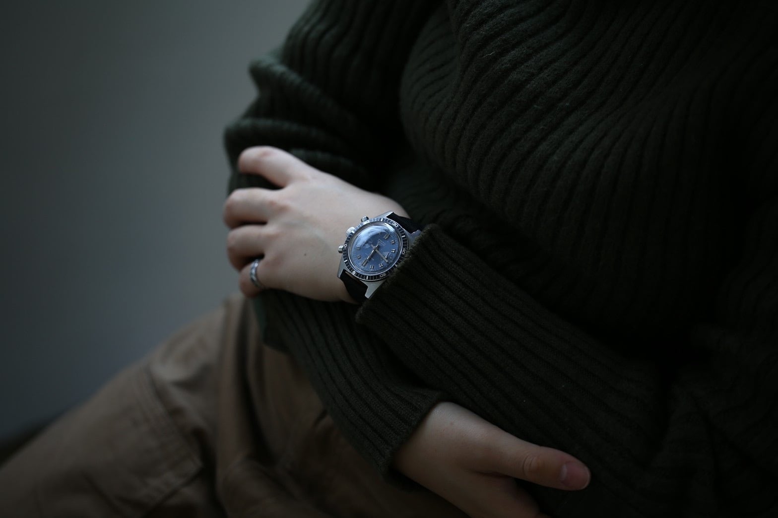 Waltham】1960's ウォルサム クロノダイバー 20気圧防水 ブルー