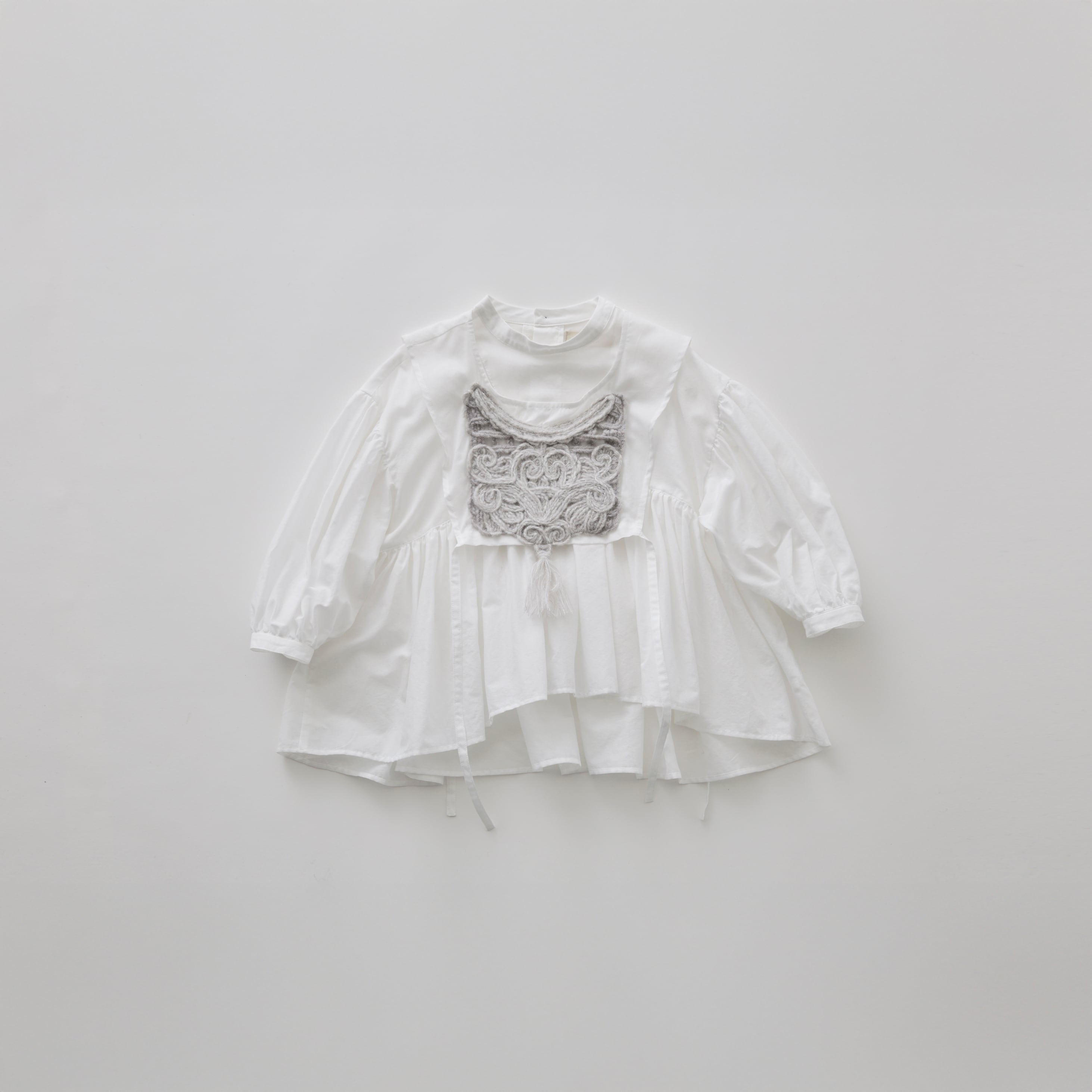 eLfinFolk(エルフィンフォルク)/ Yuki Usagi Blouse / white / 140cm