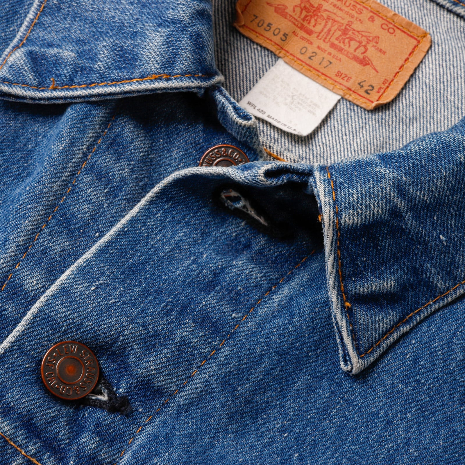 逸品】70s Levis 70505 0217 Denim jacket size42 about M made in USA