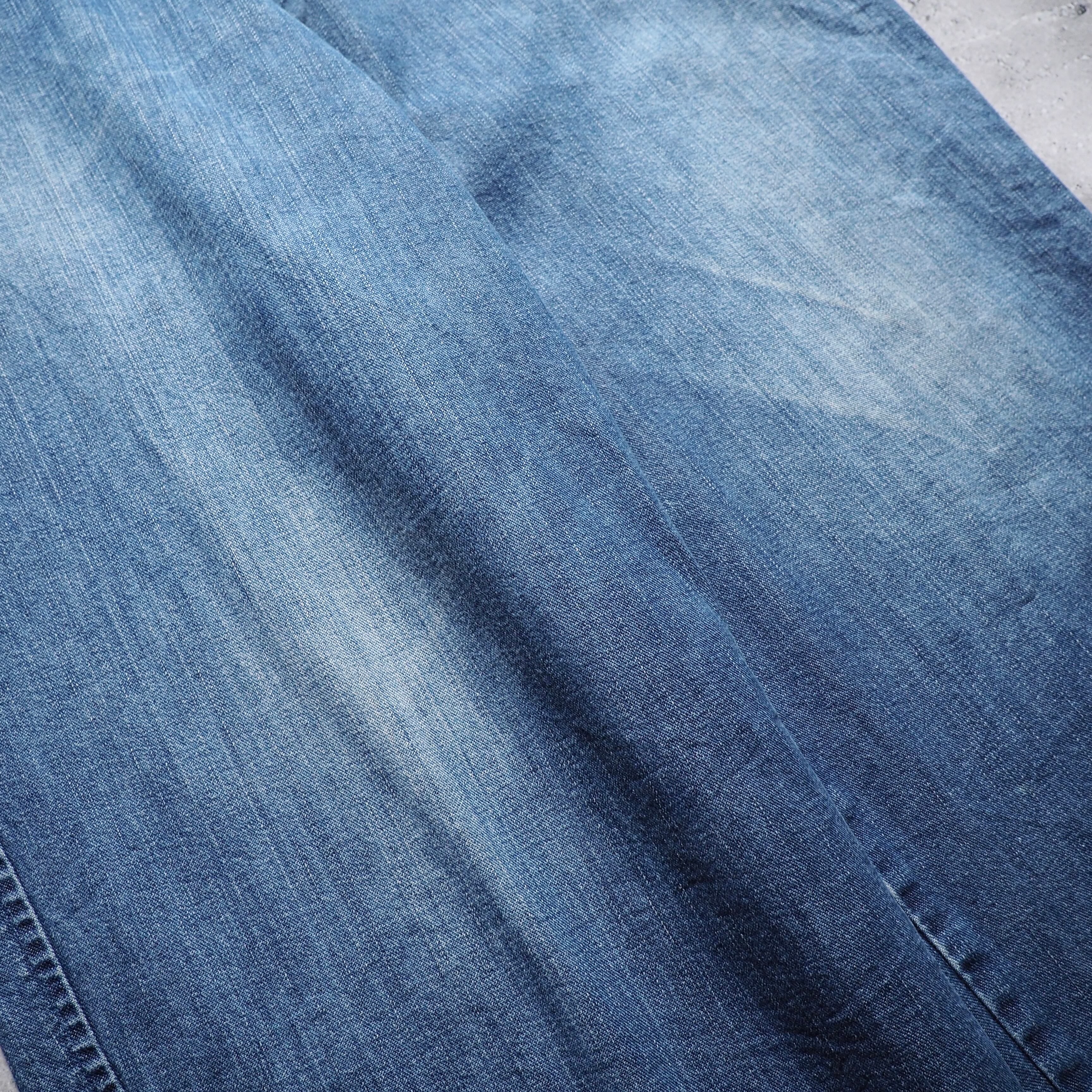 1990s ” Roundtree&Yorke ” Indigo wide loose tapered Denim pants