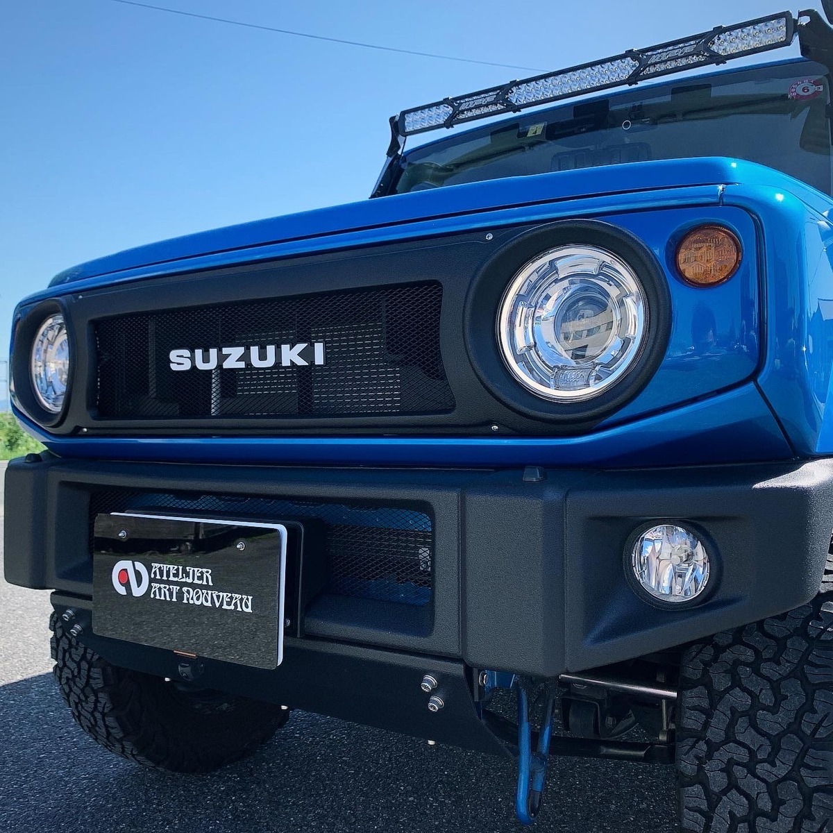 ジムニー ツートン塗装 タイプ4 フロントグリル ラプターライナー塗装  