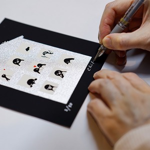 【テスト公開】《シルクスクリーン》『ペンギンアパートメント 白の巻／黒の巻』