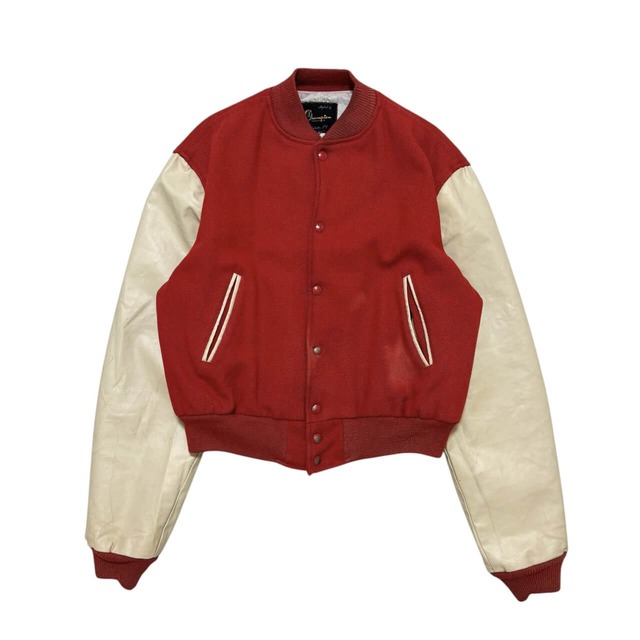 古着 チャンピオン スタジャン クリーニング済み 60s USA製 Champion C中ランタグ アワード バーシティ メンズL相当