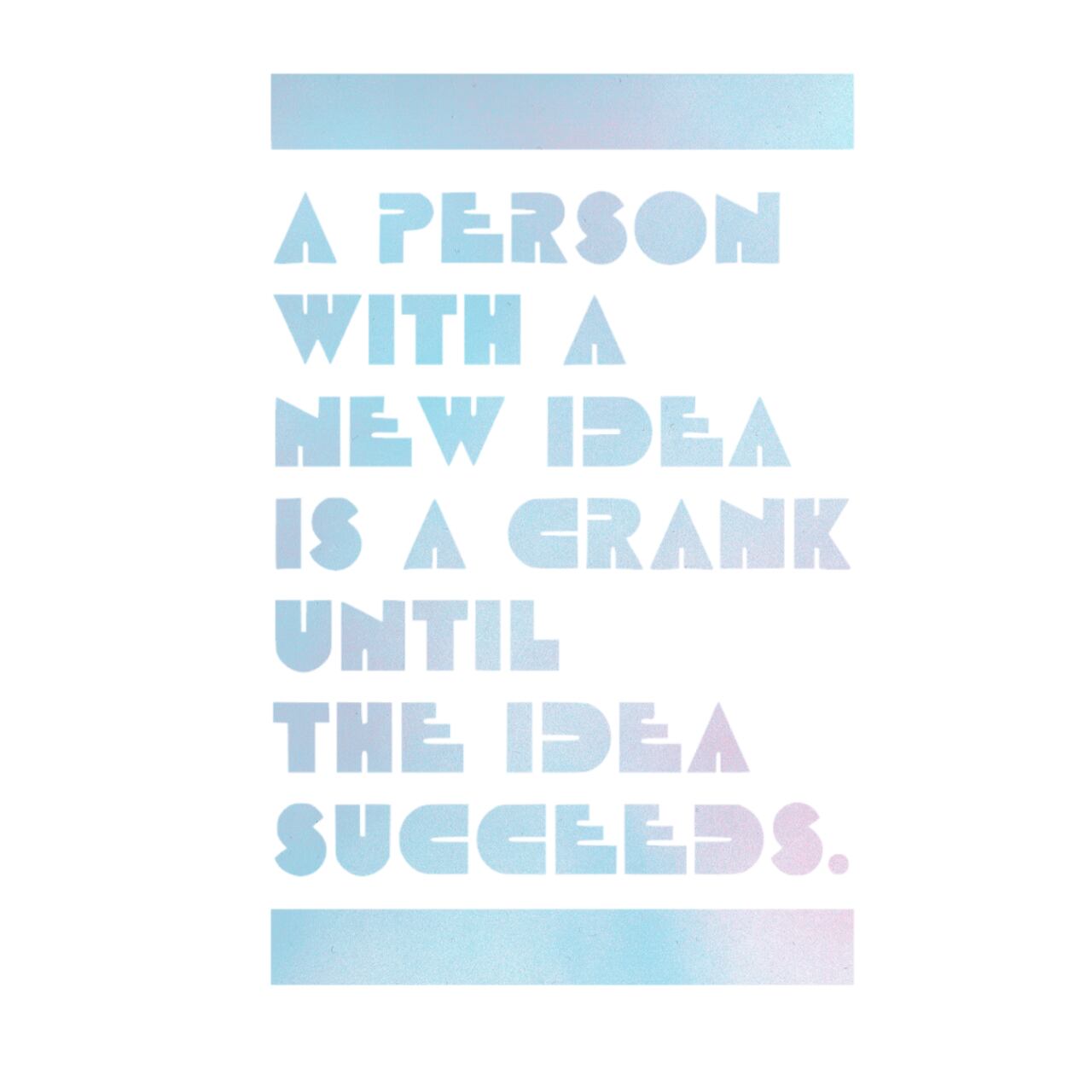 ウォールステッカー 名言 英字 A person with a new idea is a crank 空ピンク 光沢 マーク トゥウェイン スプレーアート