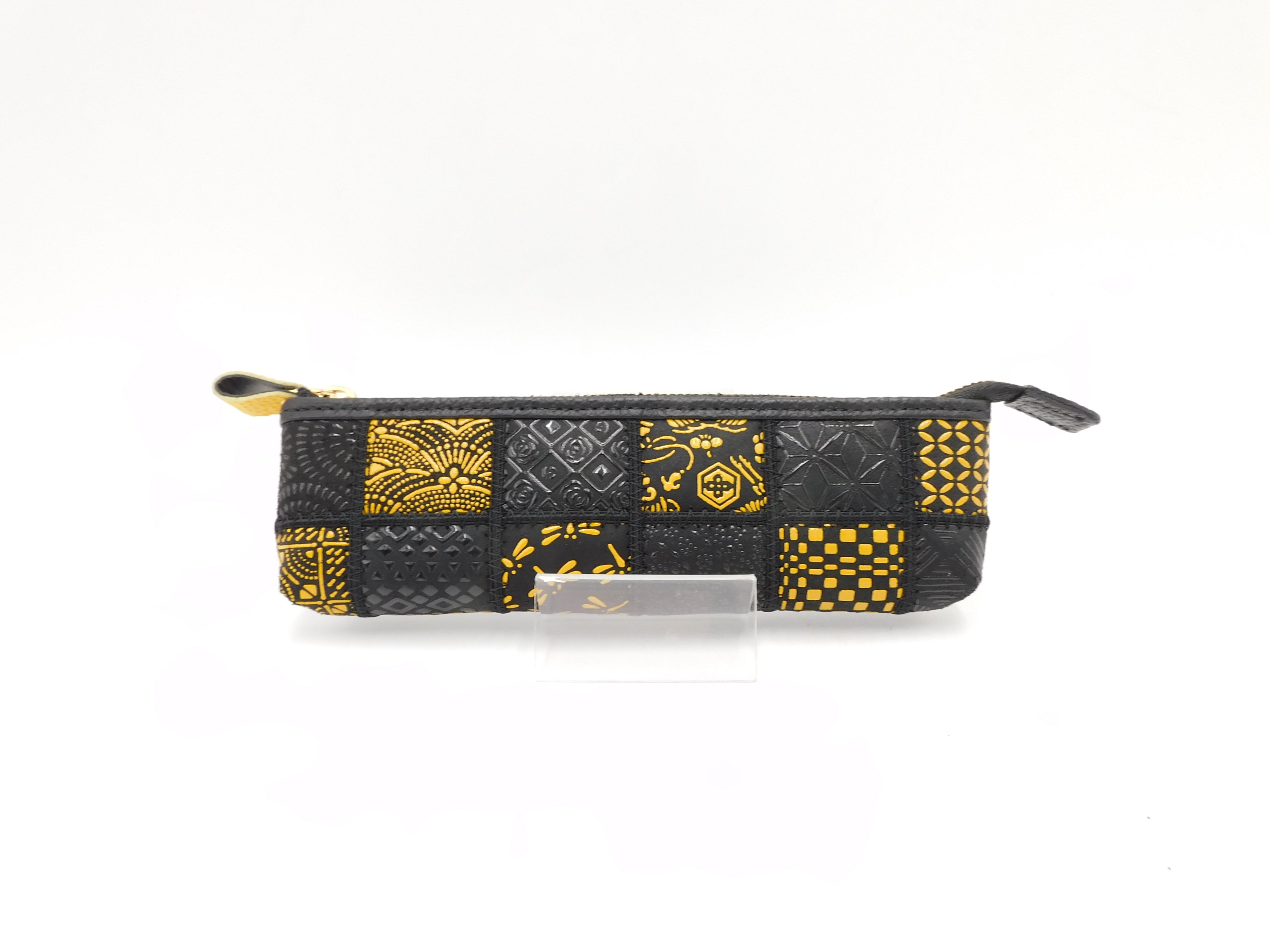 パッチワーク印傳 ペンケース イエロー | 浅草前川印傳｜公式