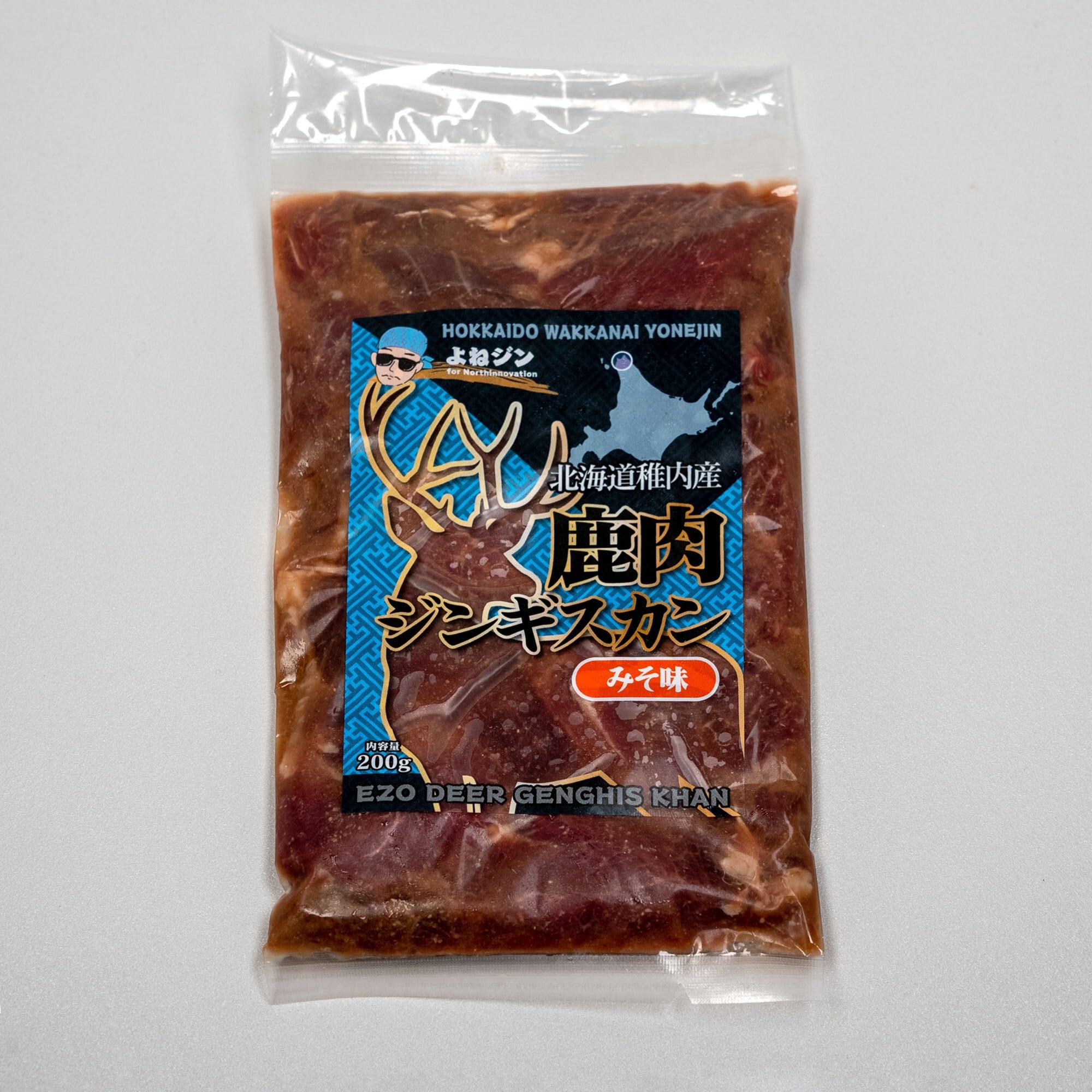 北海道稚内産】エゾ鹿肉 ジンギスカン「よねジン（みそ味）」200g | ezolue