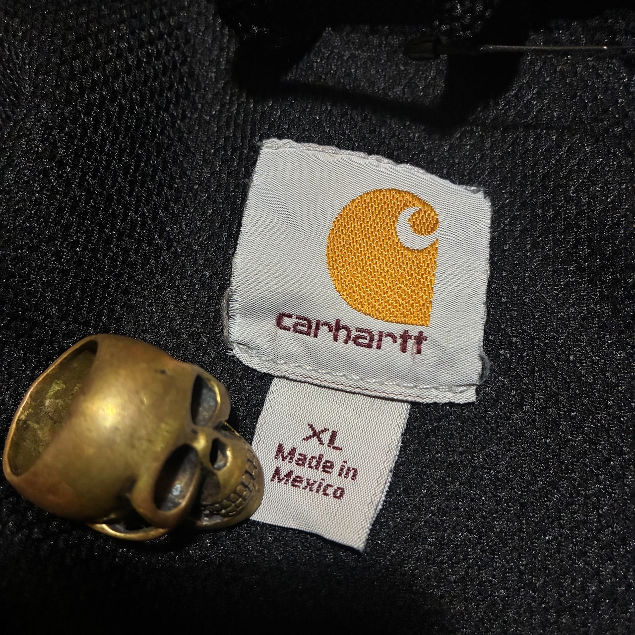 Carhartt ジップパーカー メキシコ製 裏地メッシュサーマル フェードブラック カーハート