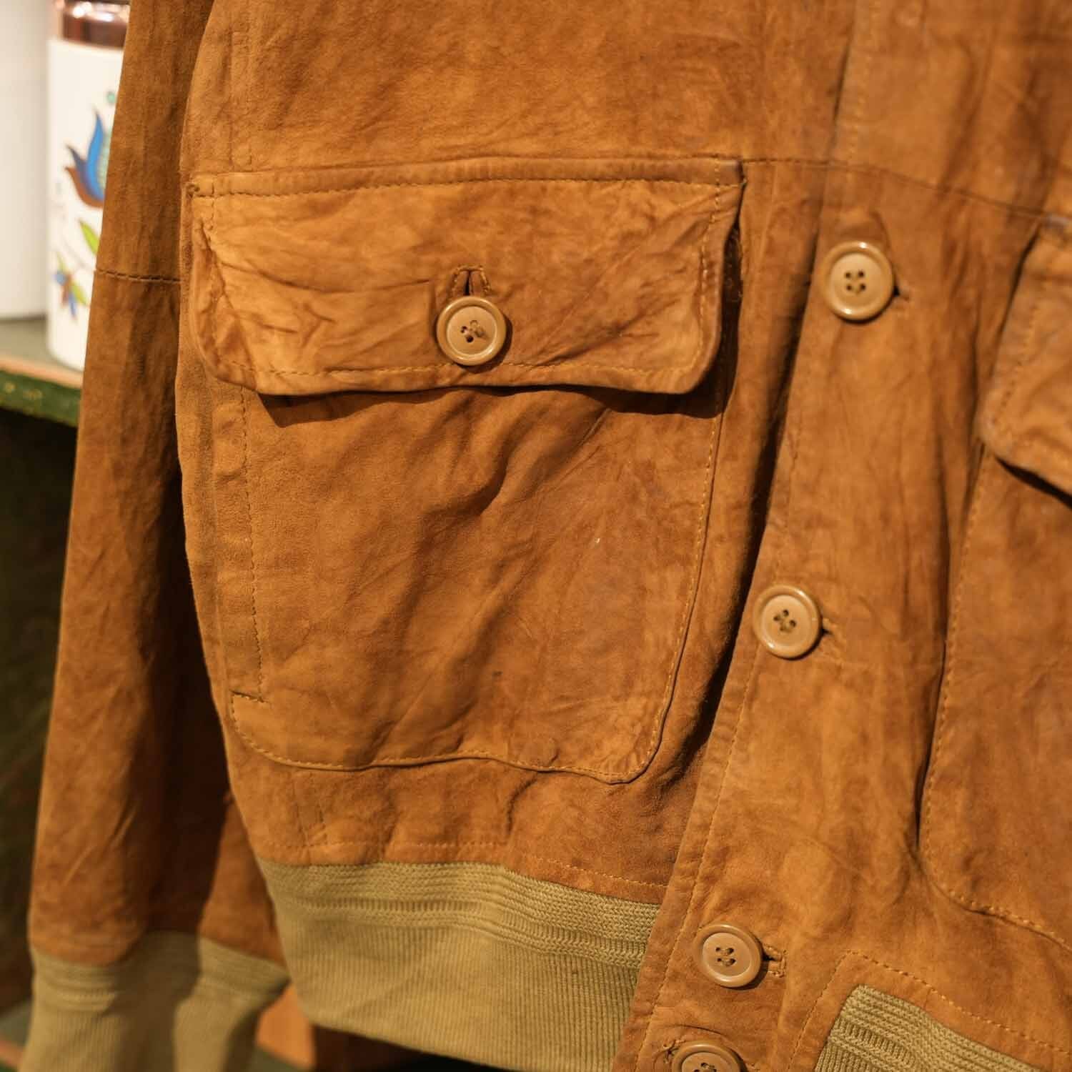 90s～ Valstar型 ヴィンテージ 刺繍 レザーブルゾン 本革 スーベニア