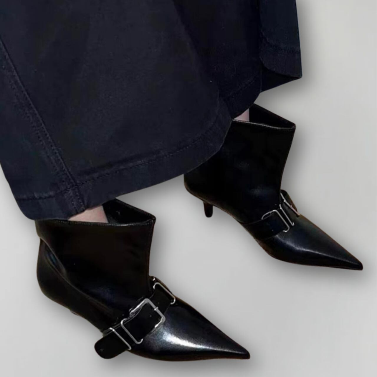 バックルデザインショートブーツ【2col】 0262