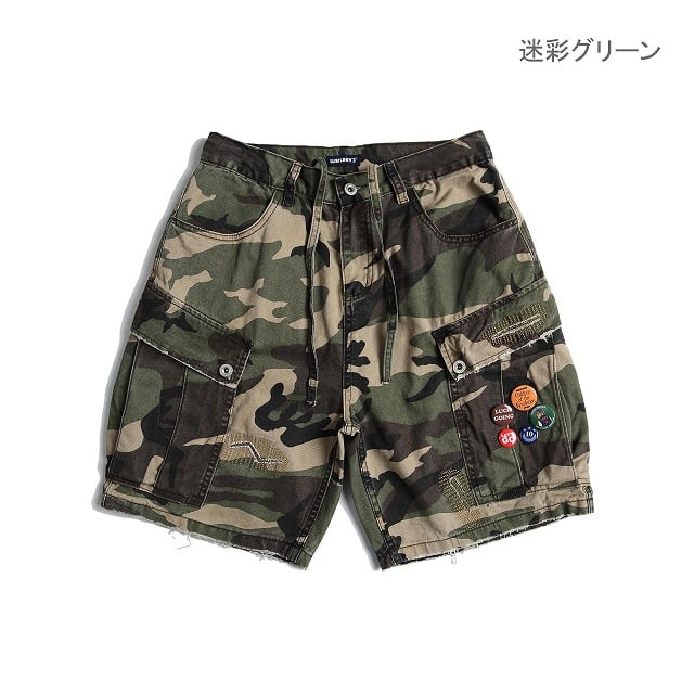 メンズファッション 迷彩柄 ショートパンツ 男女兼用 ストリート系