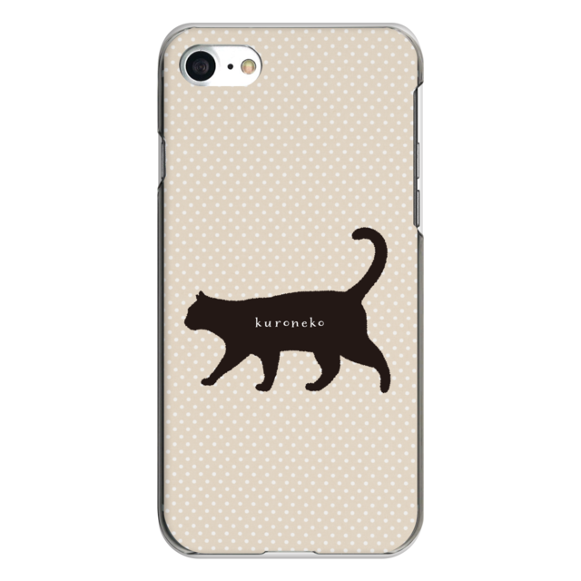 iPhone対応 スマホ ハードケース クリア クロネコ・ブラウン 猫 デザイナーズ 【iPhone17 / iPhone16e / AQUOS / Xperia  他 iPhone / Android ほぼ全機種対応】 |desr2930