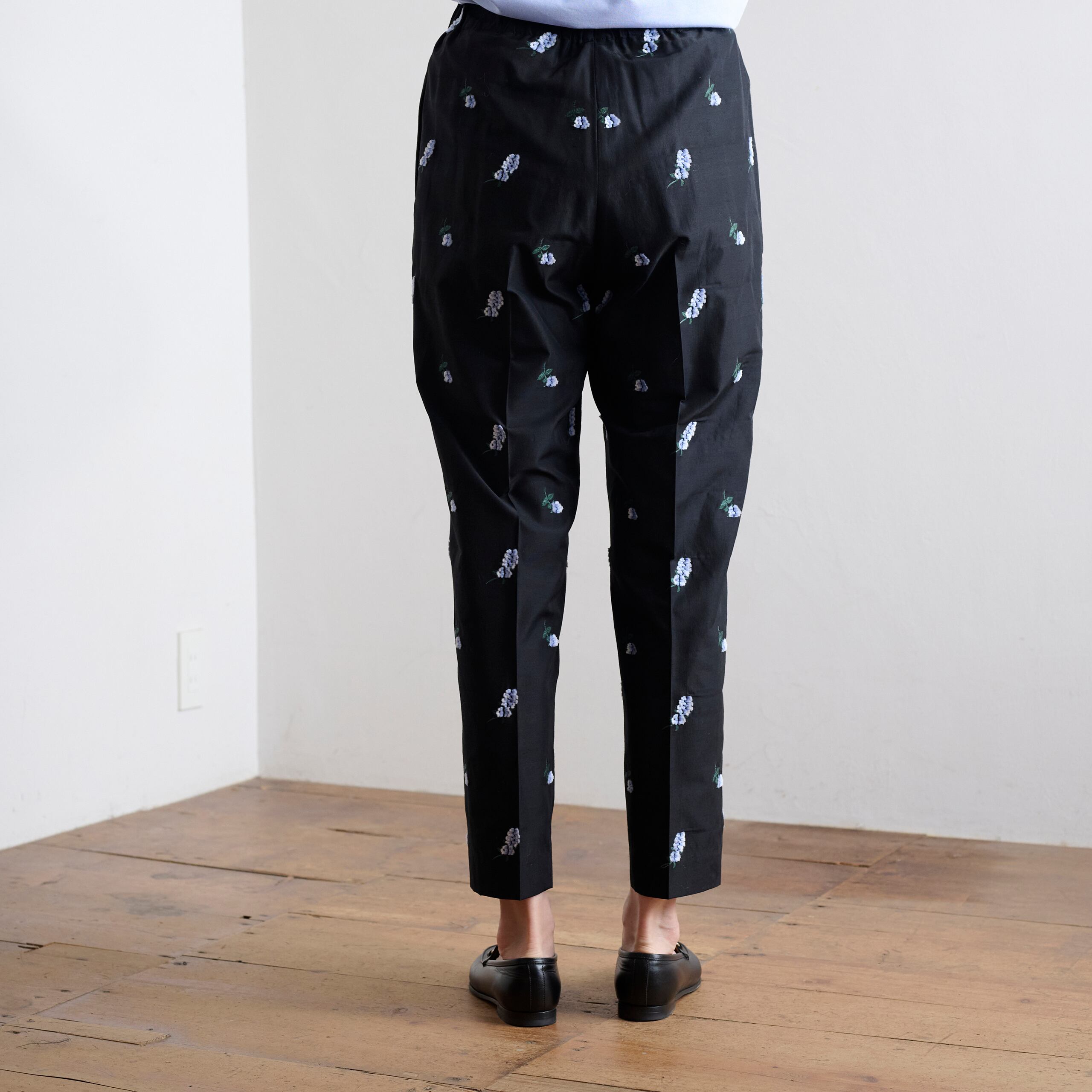 LOEFF ロエフ キャットニップ ジャガード パンツ 8814-299-0204 BLACK