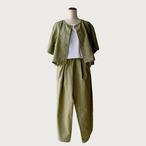 【遠州織物】 大人可愛い シャツとパンツのセットアップ｜赤｜サムネイル10