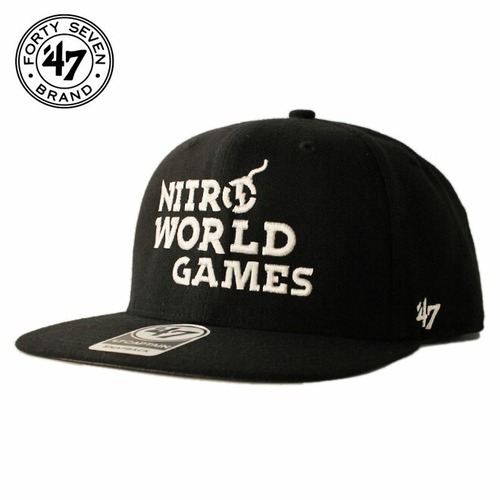 47ブランド スナップバックキャップ 帽子 メンズ レディース 47BRAND ナイトロ サーカス フリーサイズ XZ-NSHOT01WBP-BKG