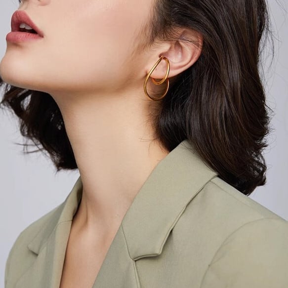 Deformed design ear cuff 2 colors S377