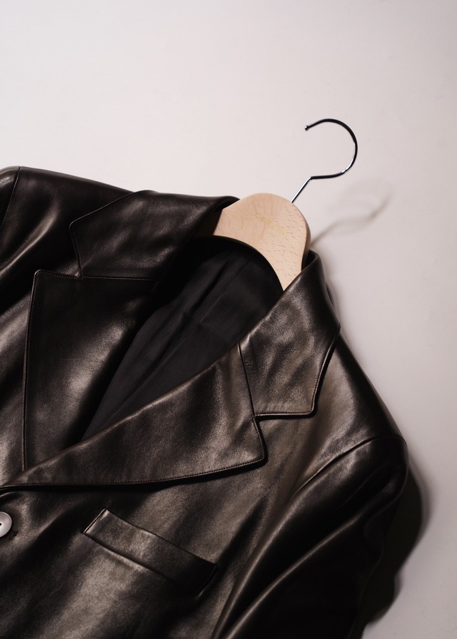 90’s agnes b. homme 3b single lamb leather tailored jacket