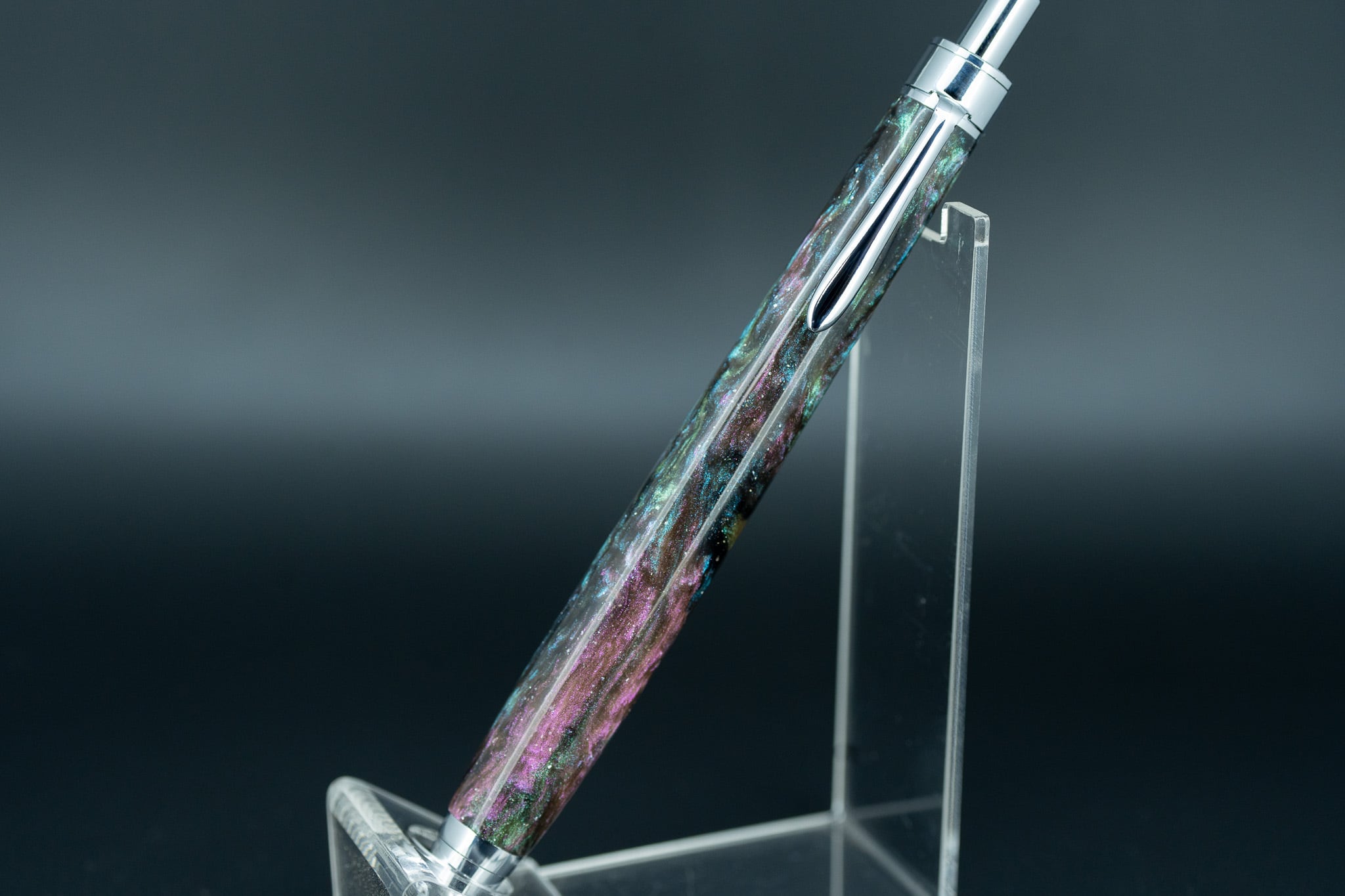 創造性と透明美】 レジン silver BP | 木軸ペン工房 金杢犀