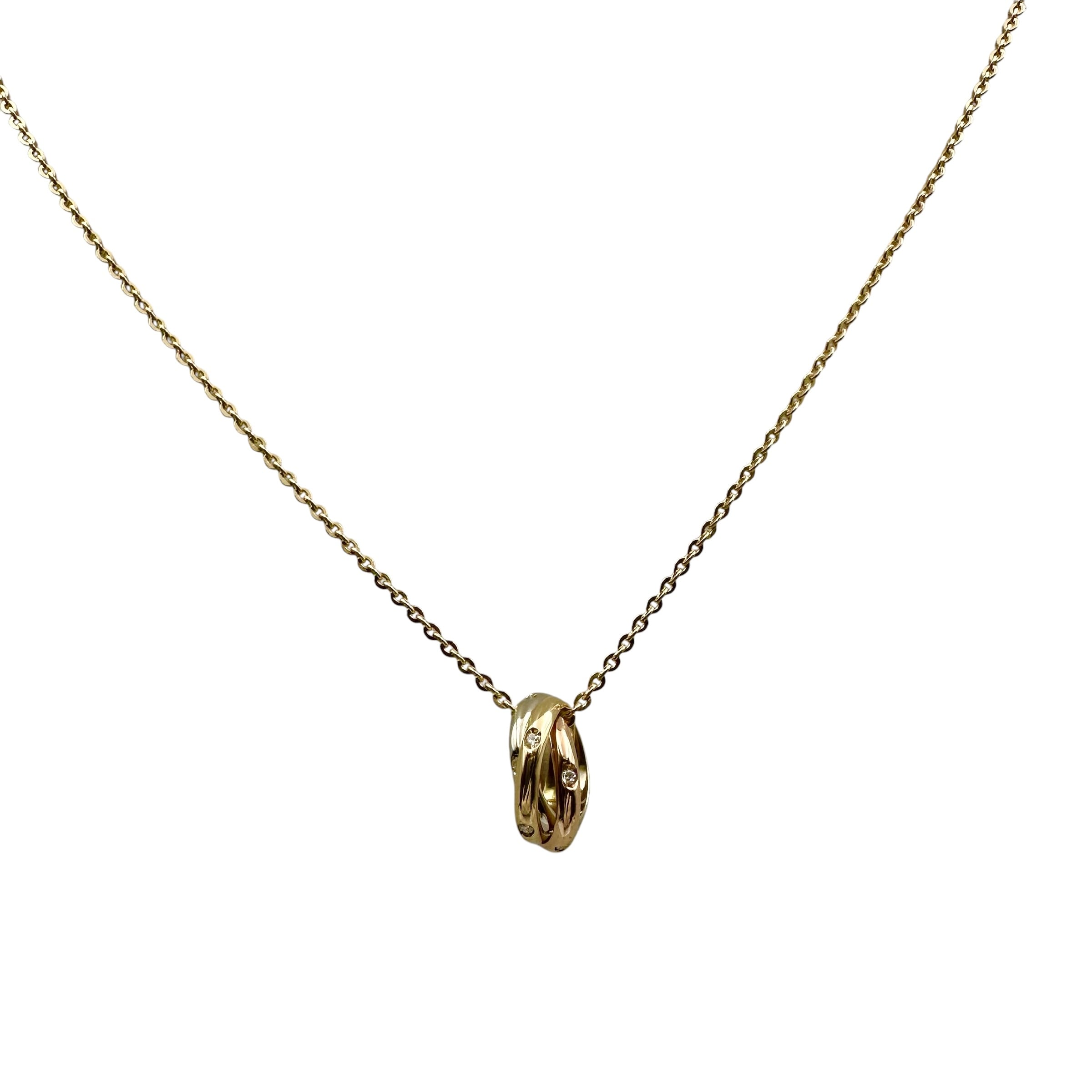 Cartier カルティエ トリニティ ダイヤ ネックレス K18 21877-202509