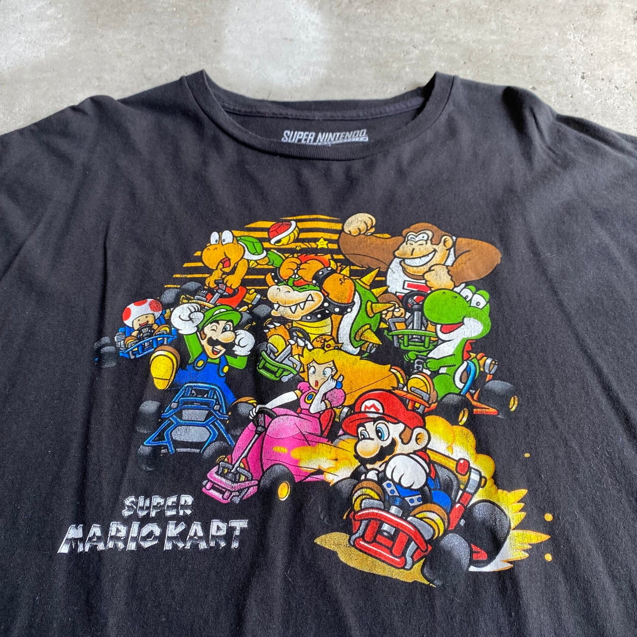 ビッグサイズ SUPER MARIO KART スーパーマリオカート NINTENDO 任天堂 ゲーム キャラクタープリントTシャツ メンズ2XL  古着 ブラック 黒 大きいサイズ【Tシャツ】 | cave 古着屋【公式】古着通販サイト