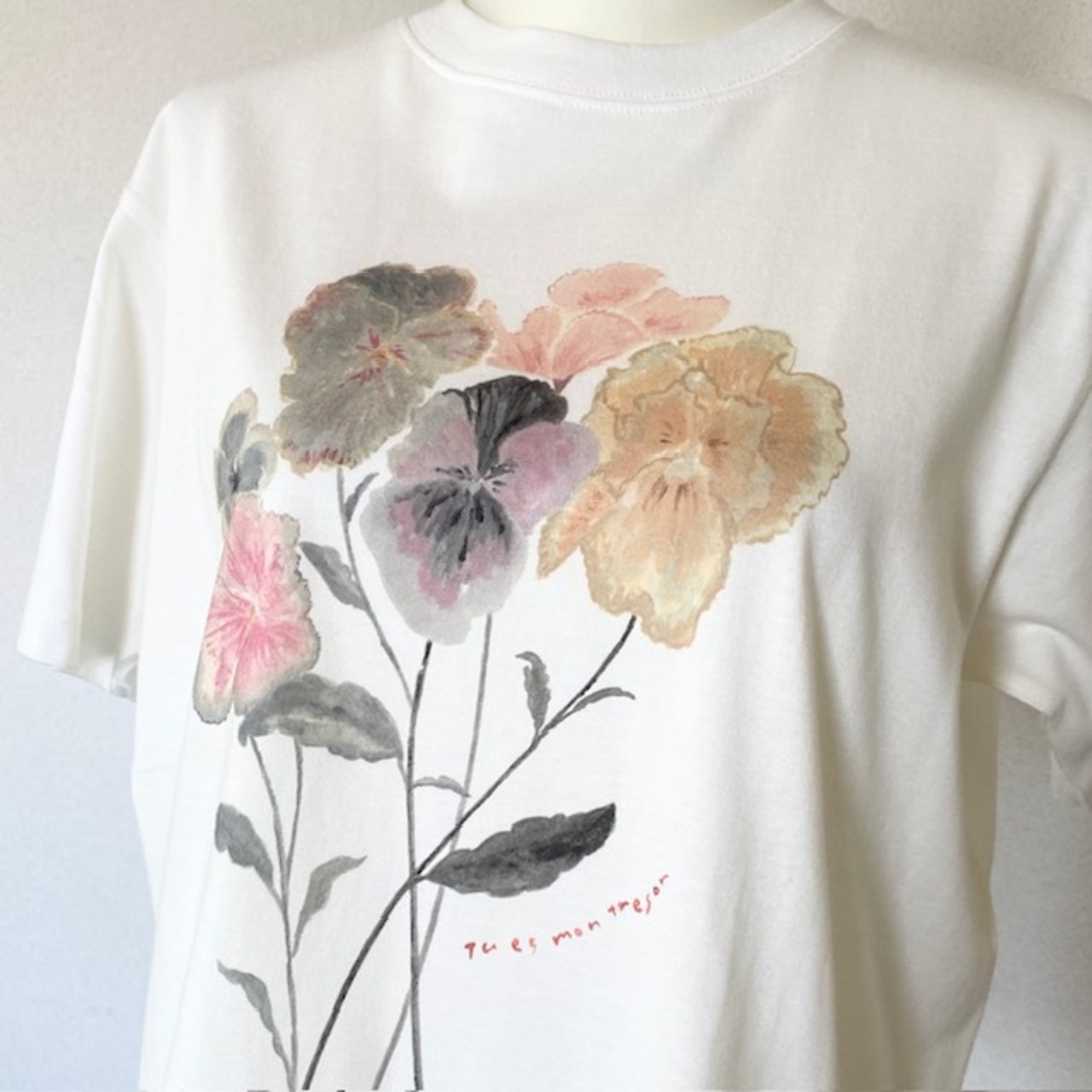 filicafilica : オーガニックコットンTシャツ/パンジー