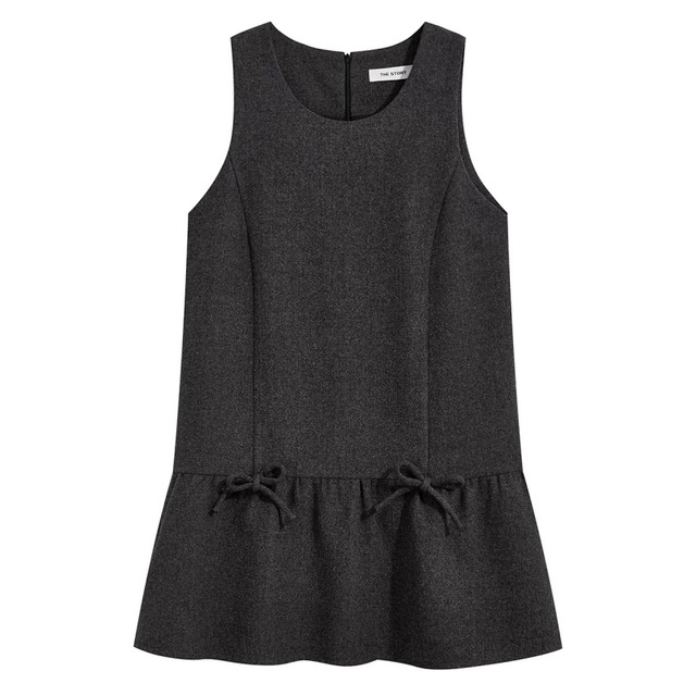Ribbon flare mini dress　B1267