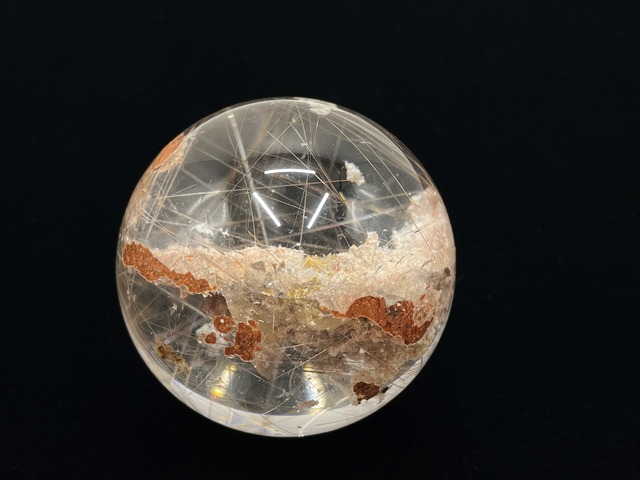 丸玉（レインボーガーデンルチルクォーツ）