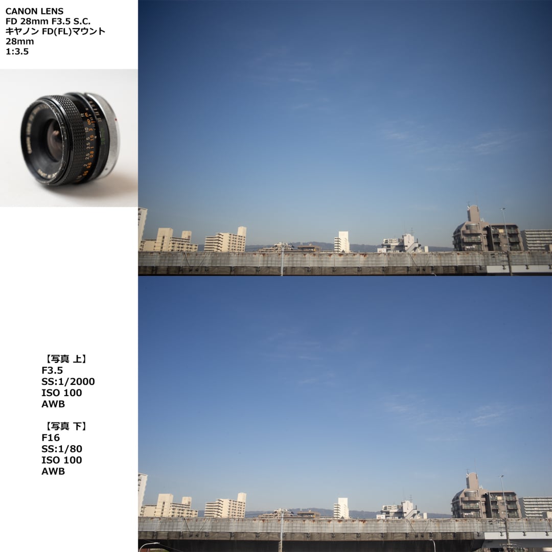 Canon LENS FD 28mm 1:2.8 (美品）