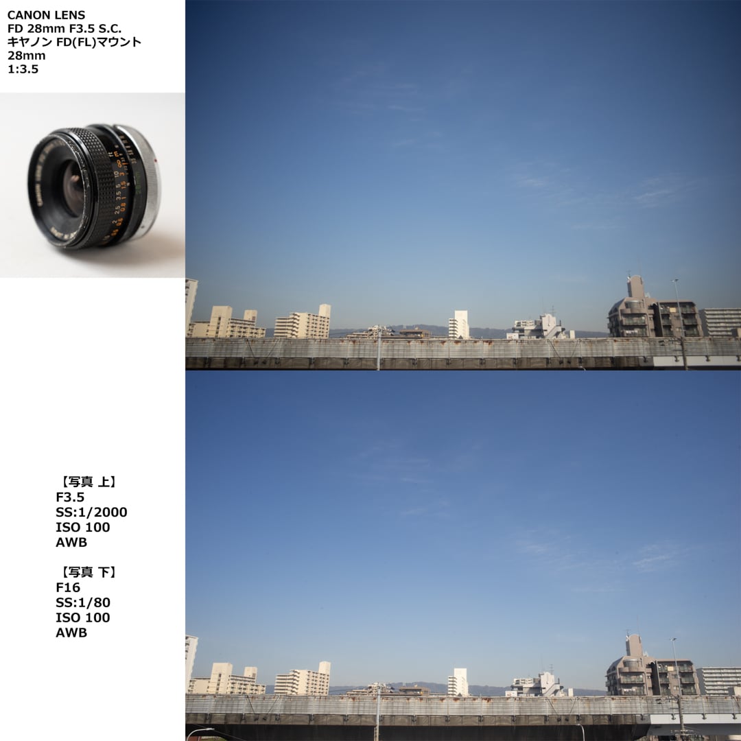 CANON LENS FD 28mm 1:2.8