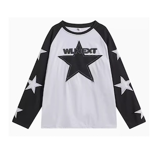 Long sleeve T-shirt with star appliqué