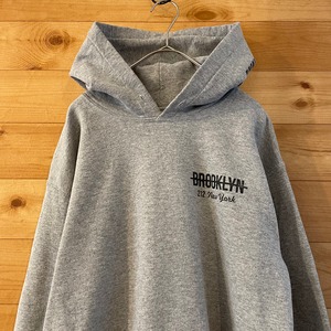 【bowery supply】ワンポイント フード ロゴ プルオーバー フーディ スウェット パーカー アメリカ古着