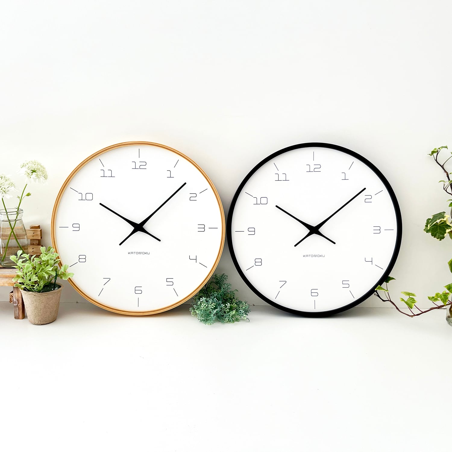 KATOMOKU plywood clock 7 ナチュラル km-71NA 掛け時計 | 加藤木工