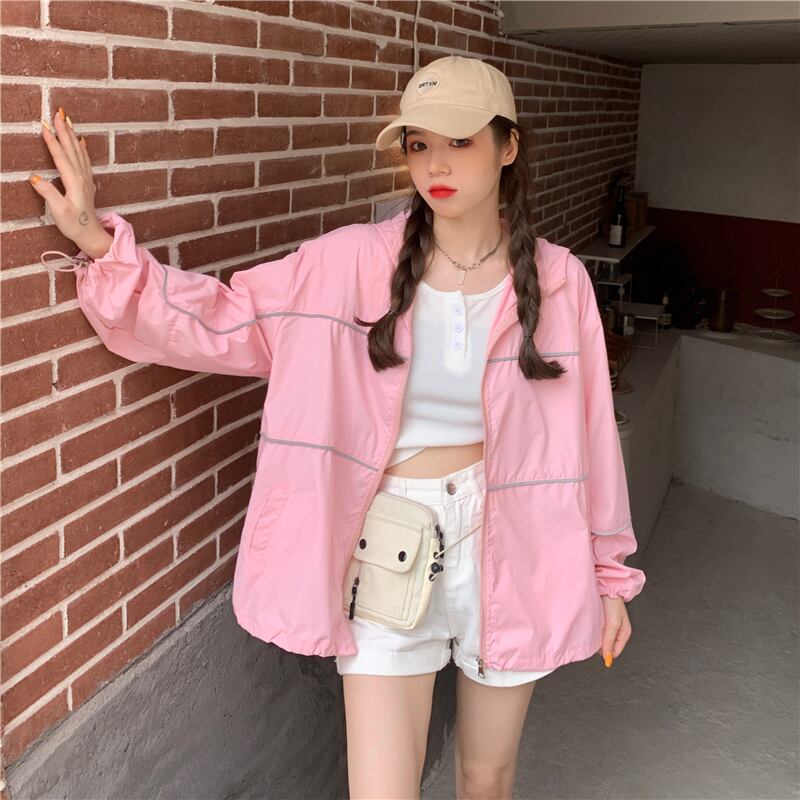 ホワイトジャケット スプリングオータム薄手ルーズ 春物 秋物 YY-ファッション69576458795