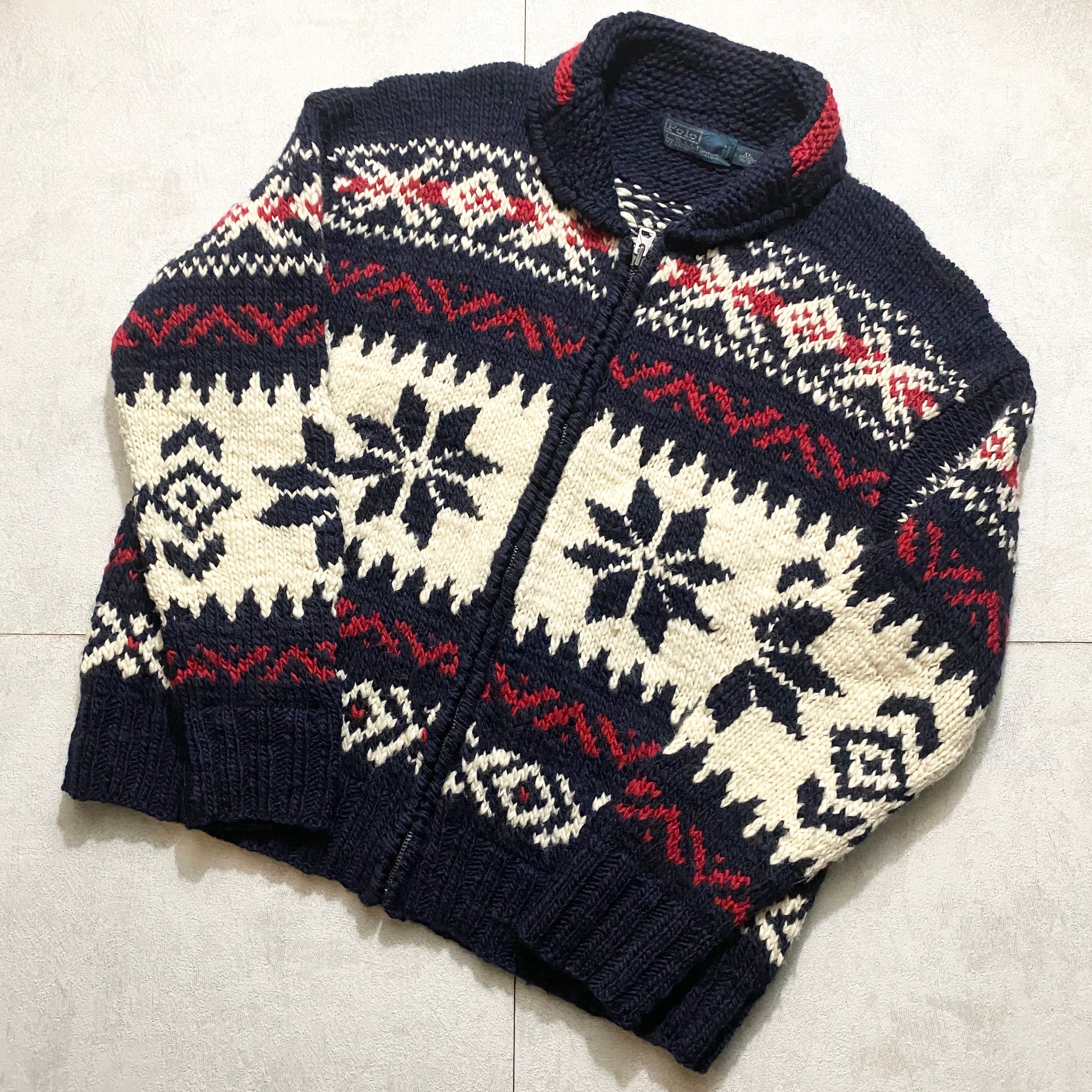POLO by RALPH LAUREN cowichan sweater “stars and stripes” | NOIR ONLINE