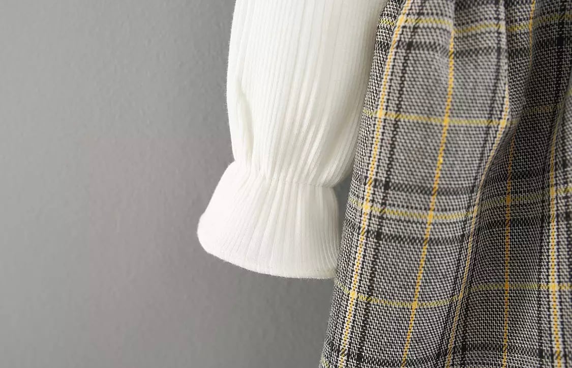 リボンチェックワンピース》》》》》入園式 フォーマル ワンピース セット 海外子供服