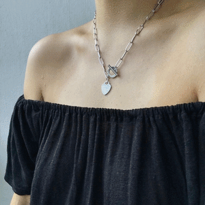 18k heart chain necklace【 2color 】No.N013
